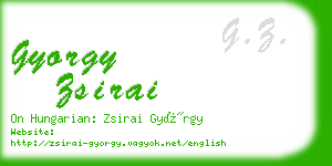 gyorgy zsirai business card